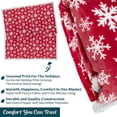 thumbnail image 7 of Premium Christmas Sherpa Throw Blanket | Red Snowflake Decoration, Fleece, Plush, Warm, Cozy Reversible Microfiber Holiday Blanket 60 x 80 Inches, 7 of 7