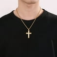 thumbnail image 4 of 14K Yellow Gold Cross Classic Necklace Pendant Waterproof Fashion Golden Silver Color Collar Jewelry New, 4 of 8