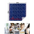 thumbnail image 4 of 4th of July Cloth Napkins Set of 4 Reusable Dinner Napkins, Independence Day American Patriotic Stars Blue Cocktail Napkin Washable Table Napkins for Wedding/Holiday Party/Baby Shower 20"x20", 4 of 7