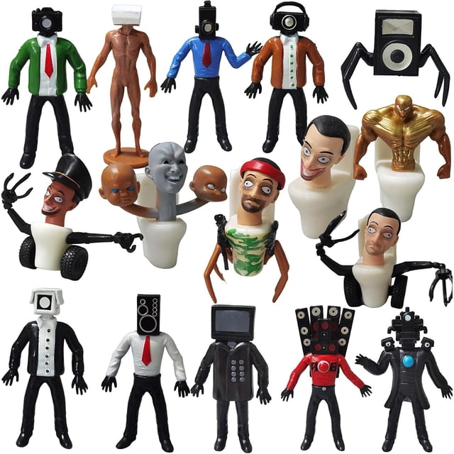 Skibidi - Figura de acción de juguete de inodoro de PVC, Skibidi, juegos de inodoro, Titan Cameraman Tv Man Speakerman G Man cifras Juguetes