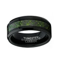 thumbnail image 3 of Metal Masters Mens Black Tungsten Carbide Dragon Ring Wedding Band Green Carbon Fiber Comfort-Fit 8mm 7, 3 of 8