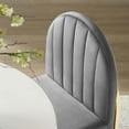 thumbnail image 4 of Tufted Side Dining Chair, Velvet, Gold Grey Gray, Modern Contemporary Urban Design, Kitchen Room Cafe Bistro Restaurant Hospitality, 4 of 9