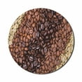 thumbnail image 1 of Coffee Mouse Pad for Computers, Selection of Fresh Roasted and Unroasted Coffee Beans in a Diagonal Stripe Pattern, Round Non-Slip Thick Rubber Modern Mousepad, 8" Round, Brown Cream, by Ambesonne, 1 of 2