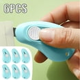 thumbnail image 3 of Egg Shaped Utility Knife Retractable Portable Mini Knife for Wrapping Envelopes Letterbox Cutter with Keychain Holes 6Pack, 3 of 9