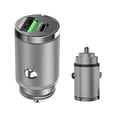 thumbnail image 1 of UOYOTT USB Type C Car Charger QC3.0 PD3.0 Mini Metal Dual Charging USB, 1 of 1