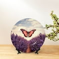 thumbnail image 6 of Balery Butterfly Over Lavender Print Bone China Decorative Plate Ceramic Dinner Plates Art Crafts with Display Stand-8in, 6 of 6