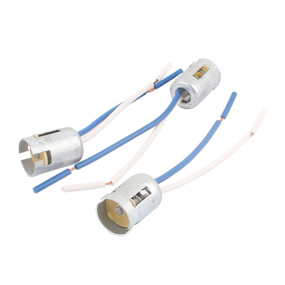 Unique Bargains 3PCS DC 12V 9cm Cable Length Brake Light 1156 Lamp Base for Car Vehicle