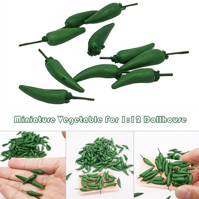 IMENGL Jouet de Cuisine Modèle Vert 1:12 Miniature Jouet de Restauration Légume 10 Pcs Maison de Poivre Simulation Jouet de Cuisine 30 cm, Rot 10 Pcs Maison de Jouet 1:12 Miniature Légume Poivre Vert Modèle de Restauration de Cuisine