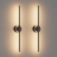 thumbnail image 1 of Aplique de pared Coinmit de 71 cm negro, cableado, LED 3000K, paquete de 2, 1 of 8