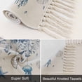 thumbnail image 6 of Blue Coastal Area Rug 3'x5',Summer Eucalyptus Leaves Beach Ocean Starfish Nautical Woven Cotton Tassels Kitchen Rugs,Non Slip Indoor Door Mat Throw Carpet for Entryway Living Room Laundry Room, 6 of 9