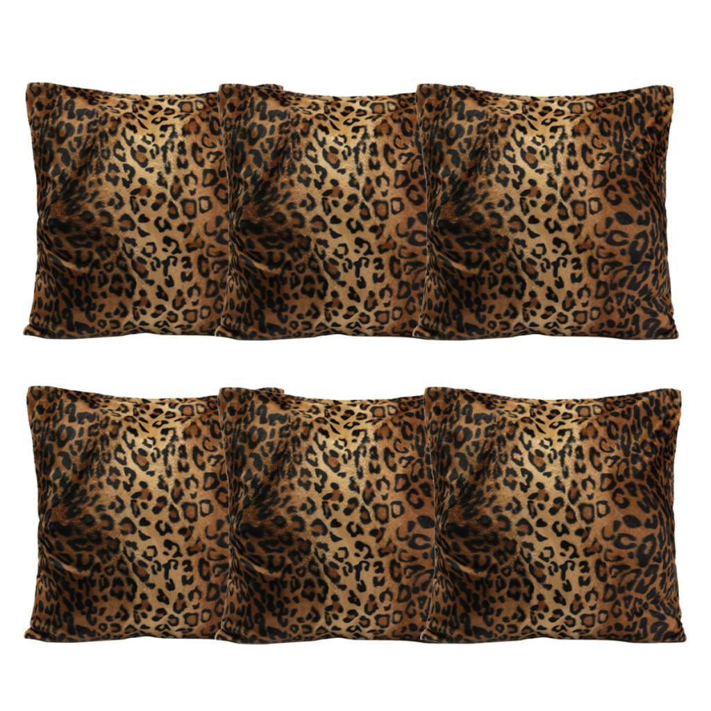 Animal Zebra Leopard Polyester Plush Pillow Cases Throw Cushion Cover Home Decor 