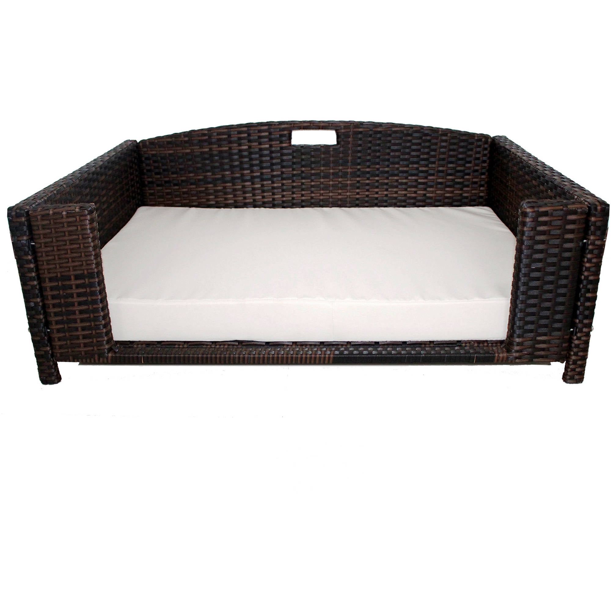 Iconic Pet Rectangular Elevated Rattan/ Wicker Pet Furniture for Dogs