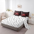 thumbnail image 5 of jejeloiu Cartoon Gamepard 7-Piece Twin Bedding Sets,Teen Video Gamer Bedding Comforter Set,Red Black Sheet Sets For Boys Kids,Luxury Bedroom Decor Reversible, 5 of 8