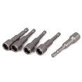 thumbnail image 1 of Adaptador de socket magnético de 10 mm con punta hexagonal de 1/4" de 65 mm, conjunto de 5 piezas, 1 of 1
