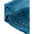 thumbnail image 5 of Agnes Orinda Women's Plus Size Tops Round Neck Lace Crochet Short Sleeve Shirts Casual Blouses 3X Peacock Blue, 5 of 6