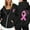 Black, variant on Oversized Sweatshirt For Women Solid Color Zip Up Hoodie Pullover Cancer Awareness Month Drawstring Casual Comfortable For Everyday Wear Tops Clothes With Pocket