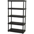 thumbnail image 2 of Contico 36 x 24 x 72 Inches 5 Tier Resin Outdoor and Garage Storage Shelf, Black, 2 of 5