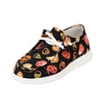 thumbnail image 2 of KEVCHE Women Halloween Pumpkin Shoes, Soft Comfortable Knitted Slip on Loafers , Cute Spooky Lace Up Breathable Walking Casual Dress Shoes for Halloween Party, 2 of 7