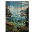 thumbnail image 3 of Designart "Marine Euphony Pastoral I" Animals Print on Natural Pine Wood, 3 of 5