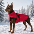 thumbnail image 4 of Warm Thermal Quilted Dog Coat With Fleece Lining, Adjustable Bands Outdoor Pet Apparel, Cozy Fleece Jacket For Winter Walks, 4 of 7