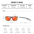 thumbnail image 2 of Gafas de sol MERRY'S unisex de aluminio polarizado S8286 (rojas, 56), 2 of 6
