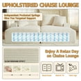 thumbnail image 5 of Kosynda 79"W Oversized Double Lounge Chaise with Upholstered Corduroy, Boneless Sleeper Sofa Couch Bed for Living Room, No Assembly Required, Beige, 5 of 8