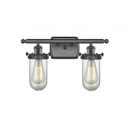 

516-2W-BK-232-CL-LED-Innovations Lighting-Kingsbury-7W 2 LED Bath Vanity in Industrial Style-16 Inches Wide by 12.5 Inches High Matte Black Finish