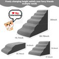 thumbnail image 3 of Escaleras para mascotas MALOROY de 6 peldaños para camas altas de 76 a 91 cm de altura con espuma 30, 3 of 7