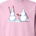 thumbnail image 3 of Inktastic Snowman Stickup with Hairdryer Adult Sweatshirt, 3 of 4