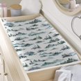 thumbnail image 3 of Baby Watercolor Foggy Forest Changing Pad Covers for Baby Boy Girl 32''x 16'' Misty Woodland Trees Mountain Fitted Changing Pad Sheets Soft Diaper Changing Table Mat, 3 of 6