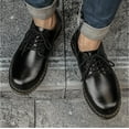 thumbnail image 6 of Mens Leather Oxfords Lightweight Lace-up Loafers Casual Business Work Shoes Fashion Formal Shoes Black 7 US, 6 of 7
