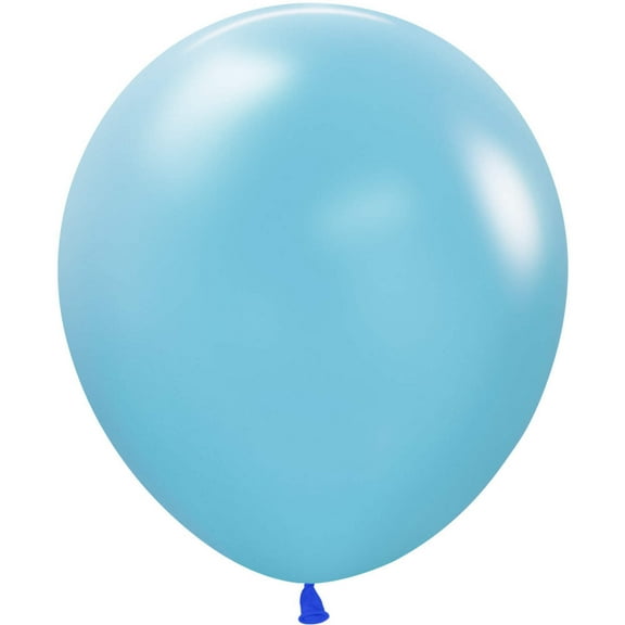 18 inch Sempertex Neon Blue Latex Balloons (25 Pack) - Party Supplies Decorations