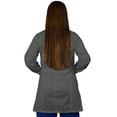 thumbnail image 2 of HeedFit Women's Poly-Cotton Lab Coat 35-Inch Length, xl, Charcoal, 2 of 6