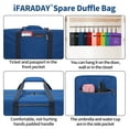 thumbnail image 6 of IFARADAY 22" Foldable Lightweight Waterproof Travel Duffel Bag, Blue, 6 of 7
