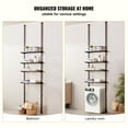 thumbnail image 2 of KFFKFF Bathroom Storage Above Toilet, 4-Level Adjustable Bathroom Organizer, Eco-friendly Steel 53"-132" High Storage Shelf Rack, Simple to Assemble Laundry Room Optimizer, Suitable for Compact Space, 2 of 9