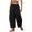 Black, variant on Women Palazzo Boho Pants Casual Loose Elastic Waist Harem Pant Summer Beach Travel Baggy Slacks