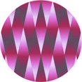 thumbnail image 1 of Ahgly Company Indoor Round Patterned Orchid Purple Area Rugs, 7' Round, 1 of 6