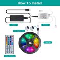 thumbnail image 2 of Labymos 10M 180LEDs RGB Colorful LEDs Strips Light with 44Keys Controller 20 Static Light Colors, 2 of 8