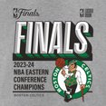 thumbnail image 4 of Women's Fanatics Steel Boston Celtics 2024 Eastern Conference Champions Locker Room Post Up Move V-Neck T-Shirt, 4 of 4
