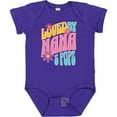 thumbnail image 3 of Inktastic Nana and Pops Love Me Retro Flowered Girls Baby Bodysuit, 3 of 5