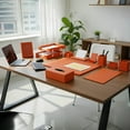 thumbnail image 6 of BERPET 11-Piece PU Leather Desk Organizer Set with Desk Pad & Tray, 6 of 6