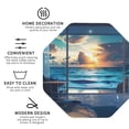 thumbnail image 3 of Vsdgher Ocean View Bedroom Print Leather Coasters for Drinks, Durable Drink Coasters 4 Set for Tabletop Protection, Luxurious Home Décor and Housewarming Gift-Octagon, 3 of 6