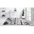 thumbnail image 4 of Rugs.com Oregon Collection Rug – 6 Ft Square Black And White Low-Pile Rug Perfect For Living Rooms, Kitchens, Entryways, 4 of 9