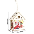 thumbnail image 2 of Xihbxyly Cabaña Luminosa de Madera, Colgante Colorido para Árbol de Navidad, Ambiente Festivo Acogedor, Decoración Navideña Versátil, Fácil de Colgar, Ideal para Exhibir En La Mesa, Regalo Ideal, Tam, 2 of 2