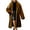 004 Coffee, variant on Womens Faux Fur Coats Warm Long Furry Jackets Long Sleeve Lapel Winter Fluffy Outerwear Shaggy Parka Coat