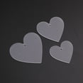 thumbnail image 3 of Llavero de plástico Portátil DIY Pre-perforado Reutilizable Transparente de arte transparente Artesanía Haciendo protección Pintura Pintura Llavero Corazón 5x4.5cm 3mm AweSitey HA012414-33, 3 of 7