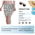 thumbnail image 6 of KLL Cartoon Bulldog 1 Print Women's Sarong Coverups Short Bathing Suit Wrap Skirt Beach Wrap Swimsuit Cover Ups, 6 of 6