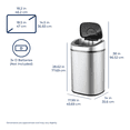 thumbnail image 5 of Nine Stars Automatic Kitchen Trash Can, 21 Gallon Stainless Steel, Motion Sensor Hands-free Soft-close Lid Garbage Bin, Silver Stainless Steel, 5 of 5