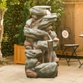 thumbnail image 3 of Alpine Corporation Cascading Stone Water Fountain with LED Lights, 3 of 12