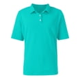 thumbnail image 6 of Resicozy Men's Short Sleeve Polo Shirts Casual Summer Classic Collared Button Down Shirt Solid Color Tops Cyan S, 6 of 8